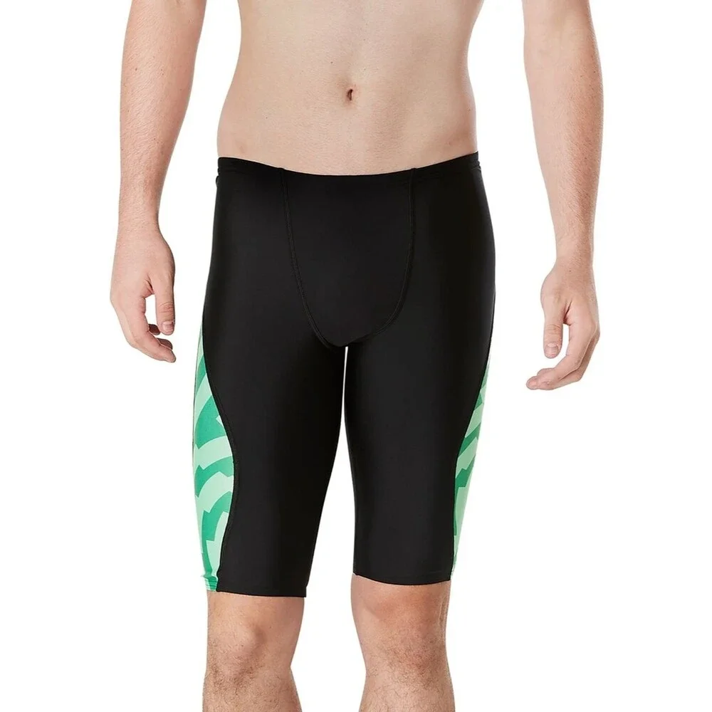Speedo Pro LT Vortex Maze Jammer Swimsuit - Size 30 Mens - Black / Green